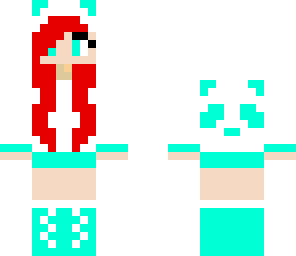 red hair panda girl