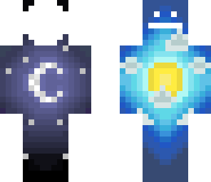 edited moon and sun skin