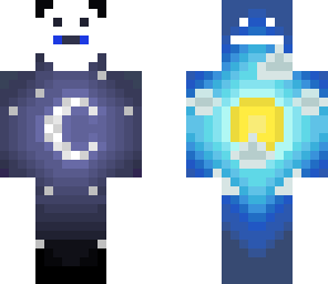 edited moon and sun skin