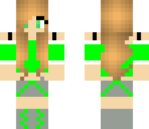 cute green spring girl