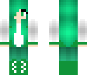 green cute girl