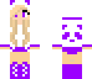purple panda hoodie girl