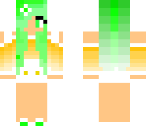 mint green girl