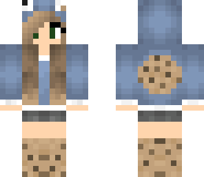 cookie monster girl with headphones