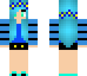 blue flower girl