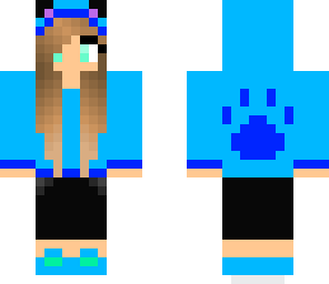 blue cat hoody