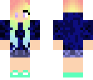 midnight hoodie rainbow girl