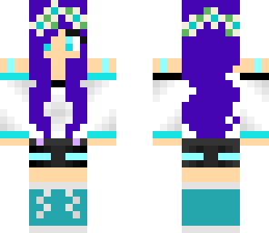 blue flower girl