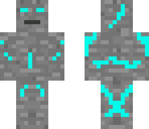 rock golem with cracks of light