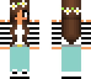 black and white flower girl