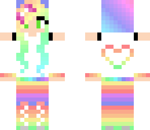 rainbow girl with cat ears