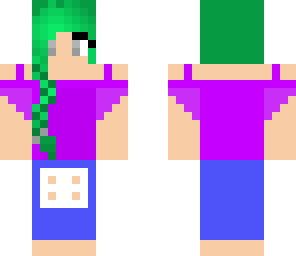 green haired girl