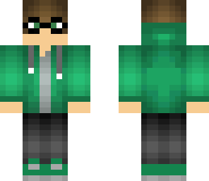 minty green boy with added glasses