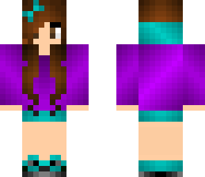 purple turquoise girl