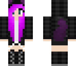 purple hair cat
