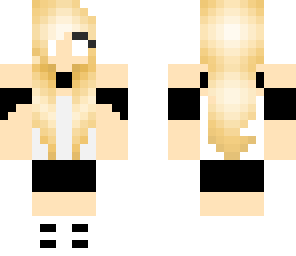 black and white girl herobrine