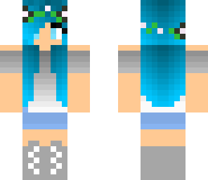 blue and gray flower girl