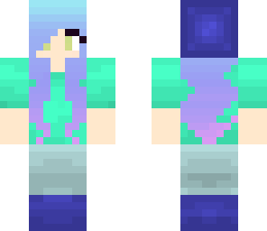 blue beret green shirt girl