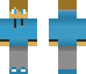 blue hoodie