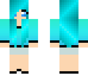 my skin with blue hair