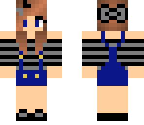 little girl in overalls