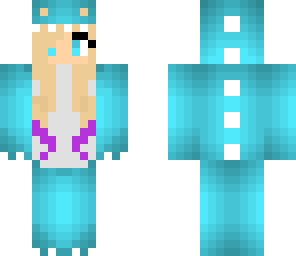 blue dino girl