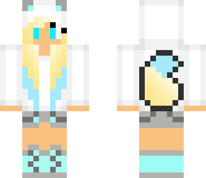 cute blonde ice wolf girl - edit