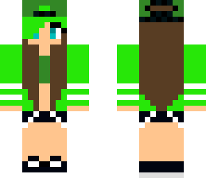 green skator girl