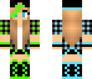 green skater girl