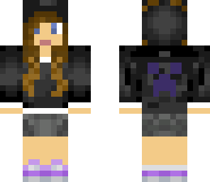 black hoodie girl