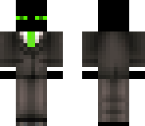 green enderman in a suit