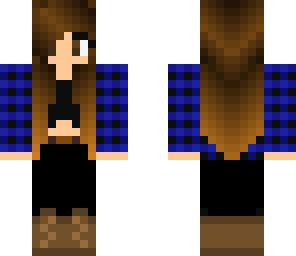 blue flannel girl