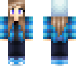 blue plaid girl