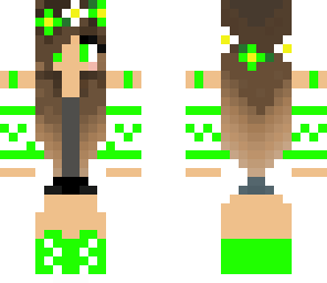 cute green winter girl