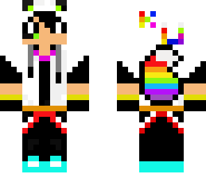 rainbow fox person