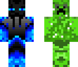 blue enderman and creeper 2 