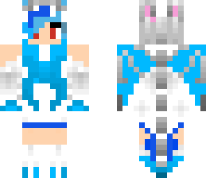blue and pink dragon