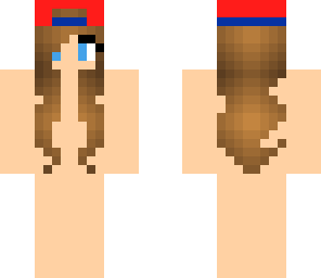 brown hair with hat skin base