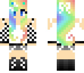 cute rainbow cat girl