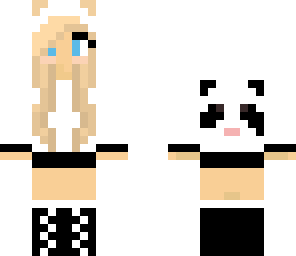 black and white panda girl
