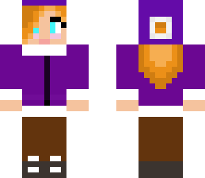 purple winter girl