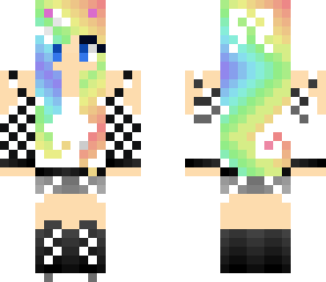 cute rainbow cat girl