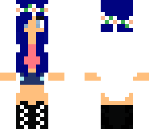 blue hair girl cute