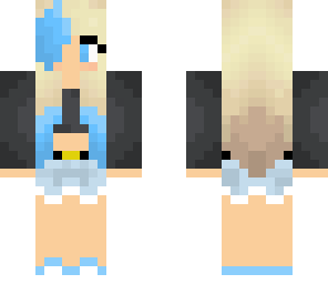 blonde and blue haired girl