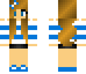 girl blue white