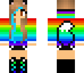 cute fox rainbow girl