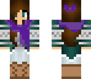 winter girl with purple scarf