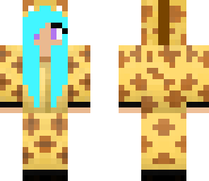giraffe with blue hair