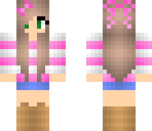 pink stripey girl