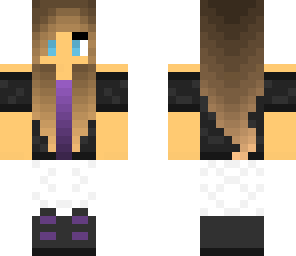 girl with brown hair and purple shirt